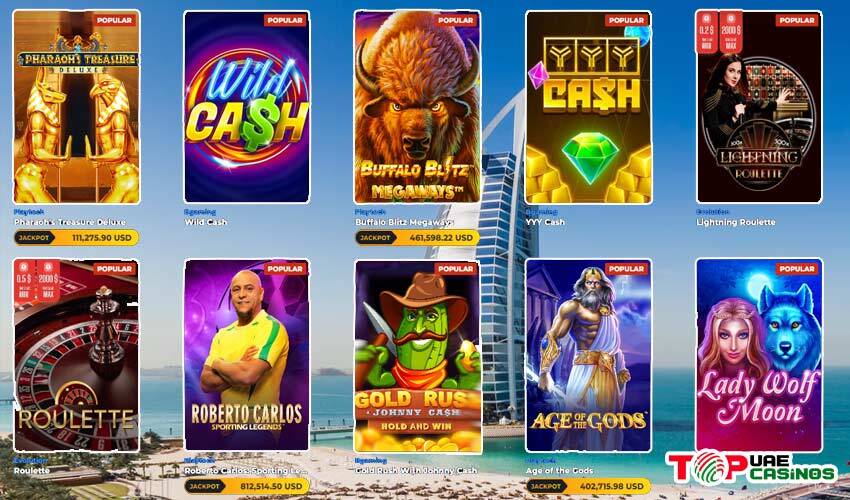 Games at online UAE casinos 