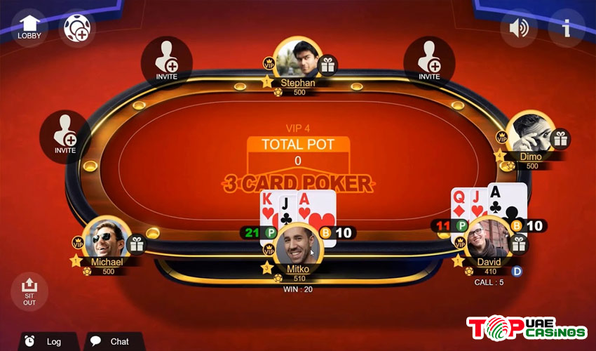 poker game at online UAE casinos 